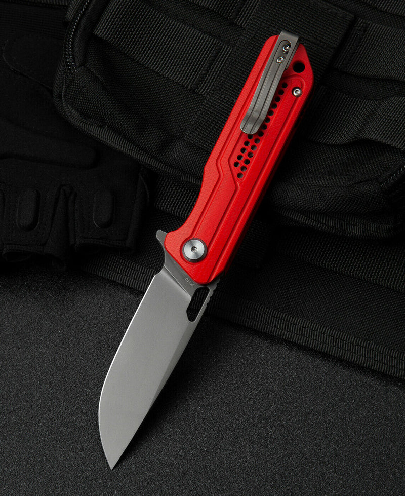 Bestech Knives Circuit Liner Folding Knife 3.25" K110 Tool Steel Blade Red G10 Handle G35C2 -Bestech Knives - Survivor Hand Precision Knives & Outdoor Gear Store