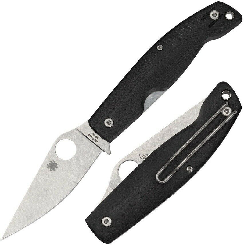 Spyderco Pattadese Linerlock Folding Knife 3.13" M390 Steel Blade Black G10 Handle 257GP -Spyderco - Survivor Hand Precision Knives & Outdoor Gear Store