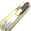Frost Cutlery Fixed Knife 3.75" Satin Finish Stainless Steel Blade Deer Stag Handle WT057 -Frost Cutlery - Survivor Hand Precision Knives & Outdoor Gear Store