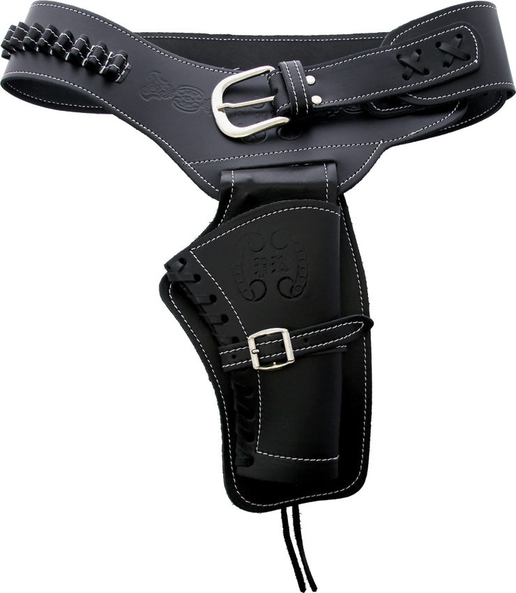 Denix Small Single Draw Holster Right Black Leather One Piece Construction 020S -Denix - Survivor Hand Precision Knives & Outdoor Gear Store