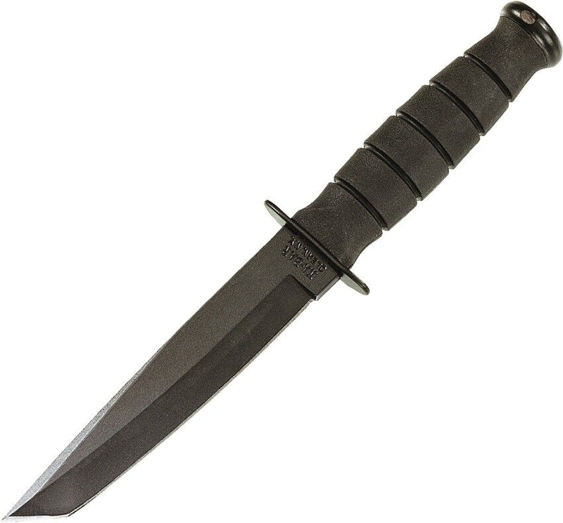 KA-BAR Short Tanto Fixed Knife 5.25" 1095 Steel Blade Black Rubber G / Thermoplastic Handle 1254 -Ka-Bar - Survivor Hand Precision Knives & Outdoor Gear Store