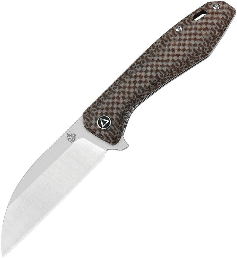 QSP Knife Pelican Folding Knife 3.63" CPM S35VN Steel Blade Brown Micarta Handle 118A2 -QSP Knife - Survivor Hand Precision Knives & Outdoor Gear Store