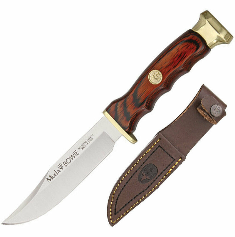 Muela Fixed Knife 3.87" 440A Steel Clip Point Bowie Blade Brown Cocobolo Wood Handle 92048 -Muela - Survivor Hand Precision Knives & Outdoor Gear Store