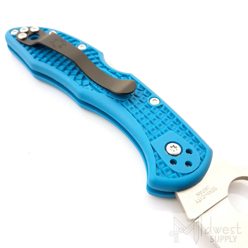 Spyderco Delica Lockback Folding Knife 3" VG-10 Steel Blade Blue Textured FRN Handle 11FPBL -Spyderco - Survivor Hand Precision Knives & Outdoor Gear Store