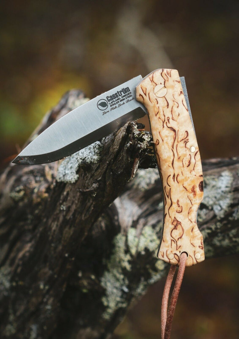 Casstrom Lars Falt Folding Knife 3" Bohler N690 Steel Blade Curly Birch Handle I17004 -Casstrom - Survivor Hand Precision Knives & Outdoor Gear Store