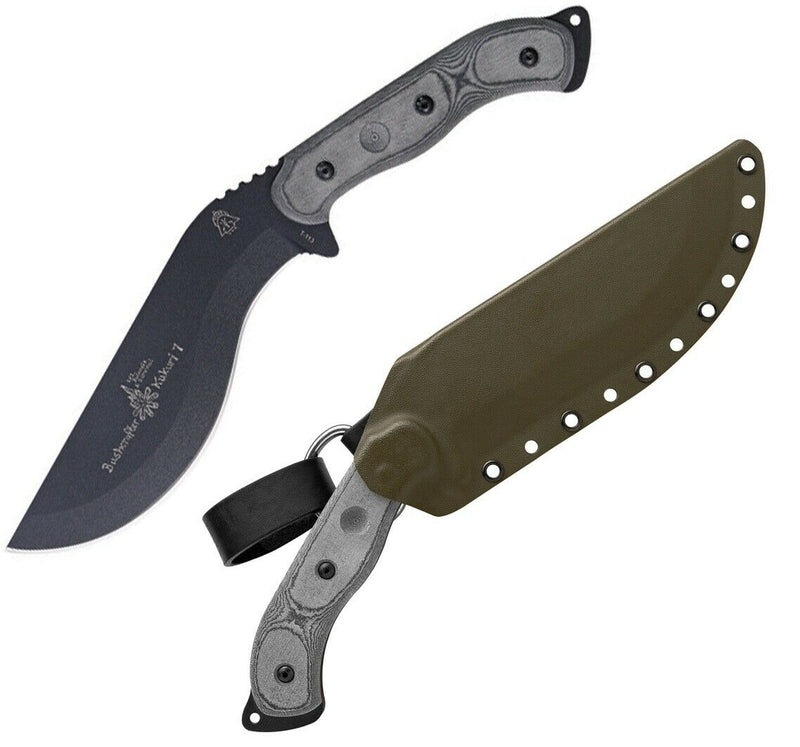 TOPS Bushcrafter Fixed Knife 7.38" 1095HC Steel Full Tang Blade Micarta Handle BKUK01 -TOPS - Survivor Hand Precision Knives & Outdoor Gear Store