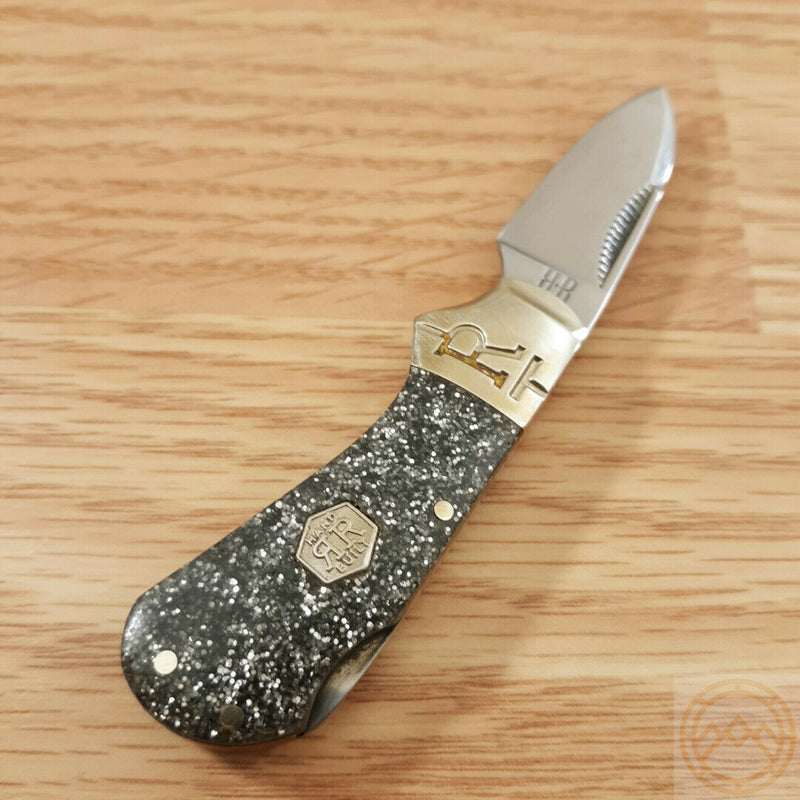 Rough Ryder Cub Lockback Folding Knife 1.25" Stainless Steel Blade Glitter Acrylic Handle 2011 -Rough Ryder - Survivor Hand Precision Knives & Outdoor Gear Store