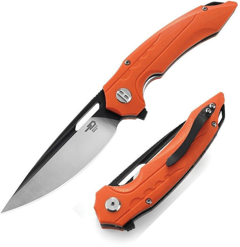 Bestech Knives Ornetta Liner Folding Knife 3.5" Bohler N690 Steel Blade Orange G10 Handle KG50C -Bestech Knives - Survivor Hand Precision Knives & Outdoor Gear Store