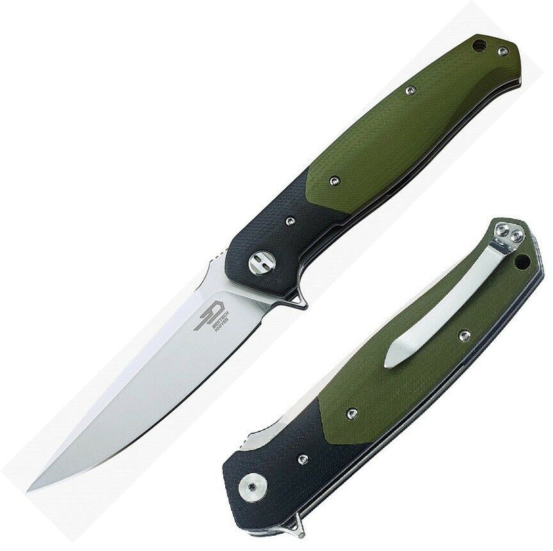 Bestech Knives Swordfish Liner Folding Knife 4" D2 Blade Black/Green G10 Handle G03A -Bestech Knives - Survivor Hand Precision Knives & Outdoor Gear Store