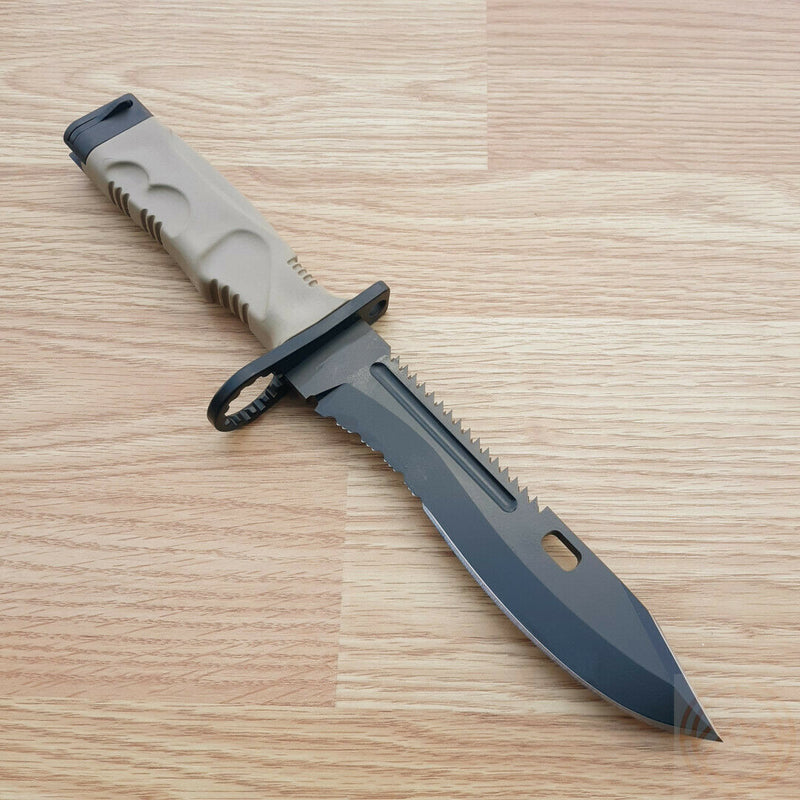 Fox Leonida Combat Fixed Knife 7.25" N690 Steel Blade Desert Tan Forprene Handle 0193000 -Fox - Survivor Hand Precision Knives & Outdoor Gear Store
