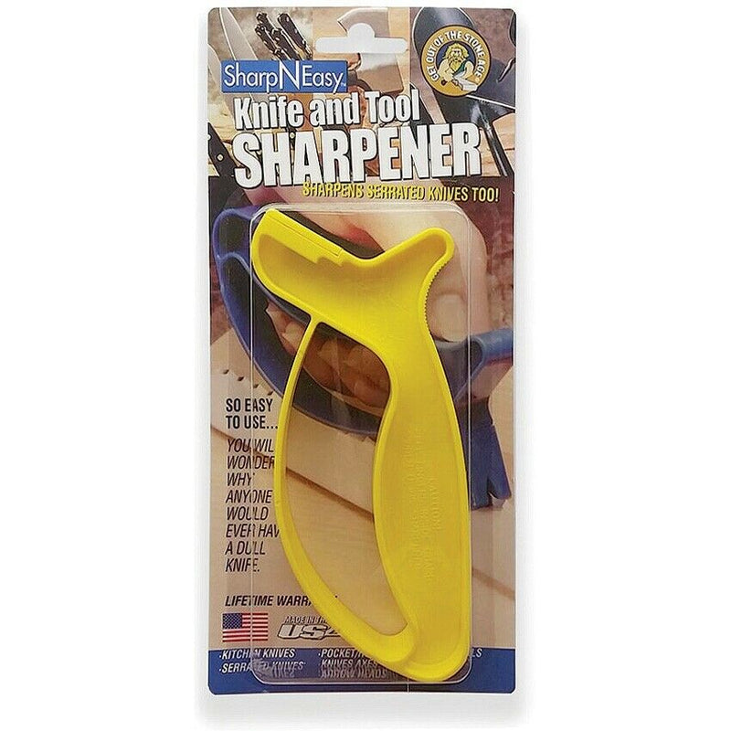 AccuSharp Sharp-N-Easy Tungsten Carbide Sharpener Yellow Composition Handle 333 -AccuSharp - Survivor Hand Precision Knives & Outdoor Gear Store