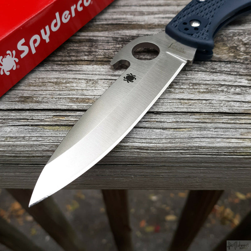 Spyderco Endura 4 Lockback Wave Folding Knife 3.75" VG-10 Steel Blade Black Textured FRN Handle 10PGYW -Spyderco - Survivor Hand Precision Knives & Outdoor Gear Store