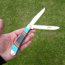 Frost Cutlery Arrowhead Trapper Pocket Knife Stainless Blades Turquoise Handle HS108AH -Frost Cutlery - Survivor Hand Precision Knives & Outdoor Gear Store