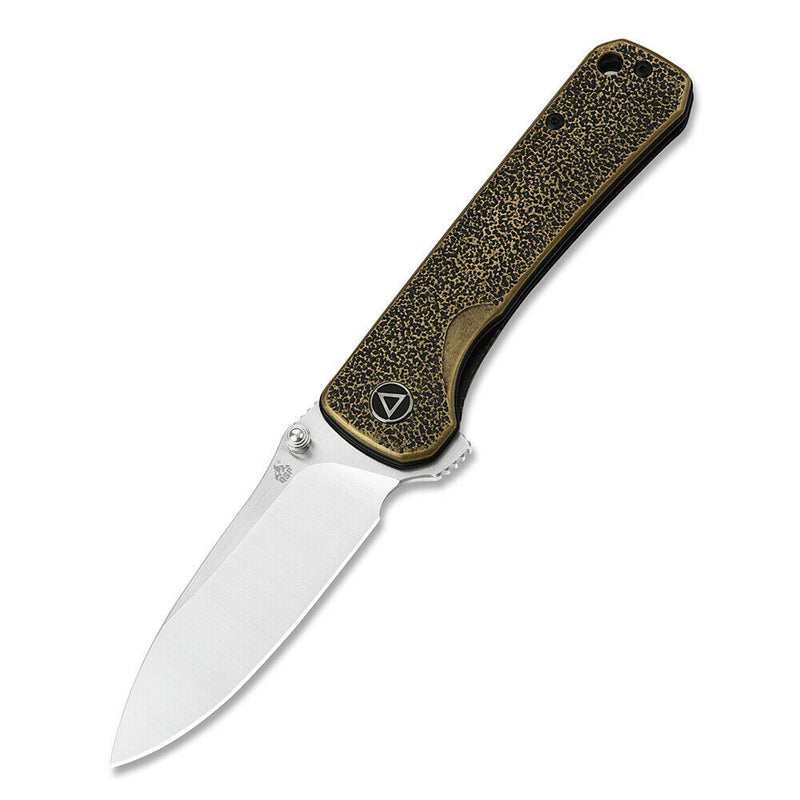 QSP Knife Hawk Linerlock Folding Knife 3.25" 14C28N Steel Blade Brass Handle 131K -QSP Knife - Survivor Hand Precision Knives & Outdoor Gear Store