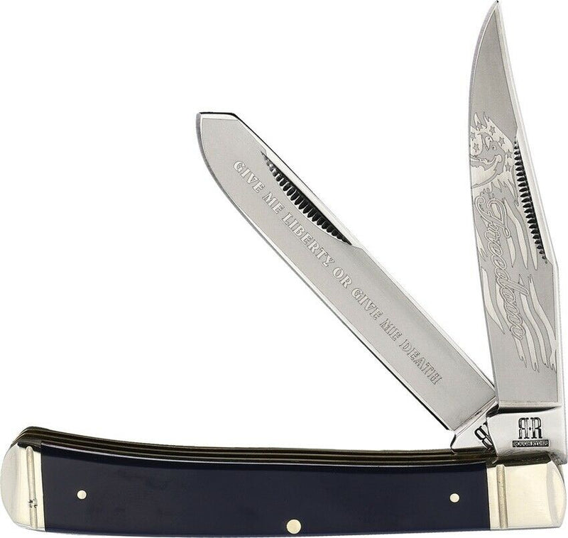 Rough Ryder Trapper Patriot Pocket Knife Stainless Steel Blades Smooth Synthetic Handle 2028 -Rough Ryder - Survivor Hand Precision Knives & Outdoor Gear Store