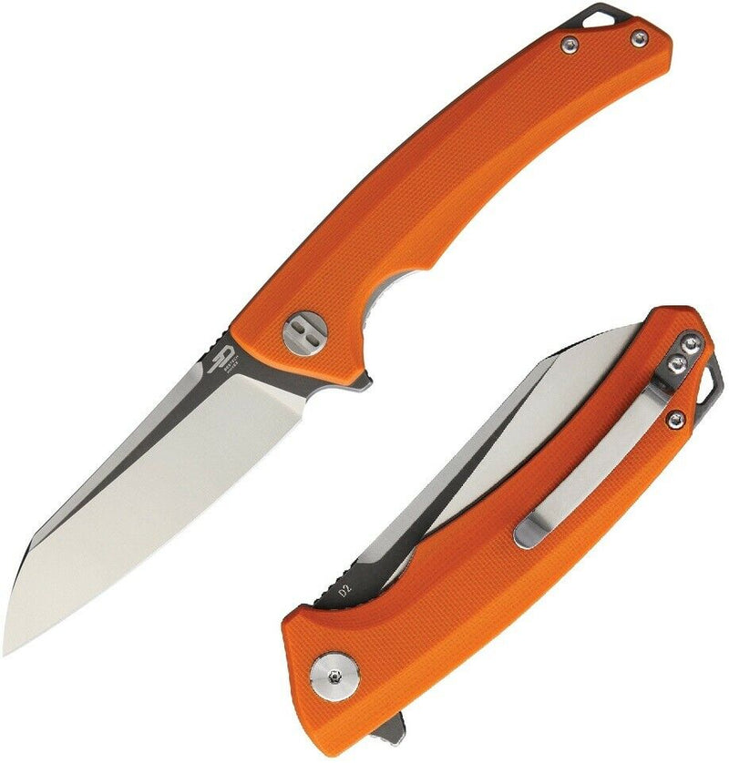 Bestech TEXEL Liner Folding Knife 3.25" D2 Tool Steel Blade Orange G10 Handle G21D2 -Bestech Knives - Survivor Hand Precision Knives & Outdoor Gear Store