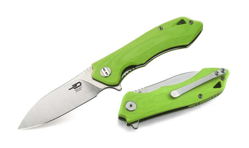 Bestech Knives Beluga Folding Knife 3" D2 Tool Steel Blade Neon Green G10 Handle G11F2 -Bestech Knives - Survivor Hand Precision Knives & Outdoor Gear Store