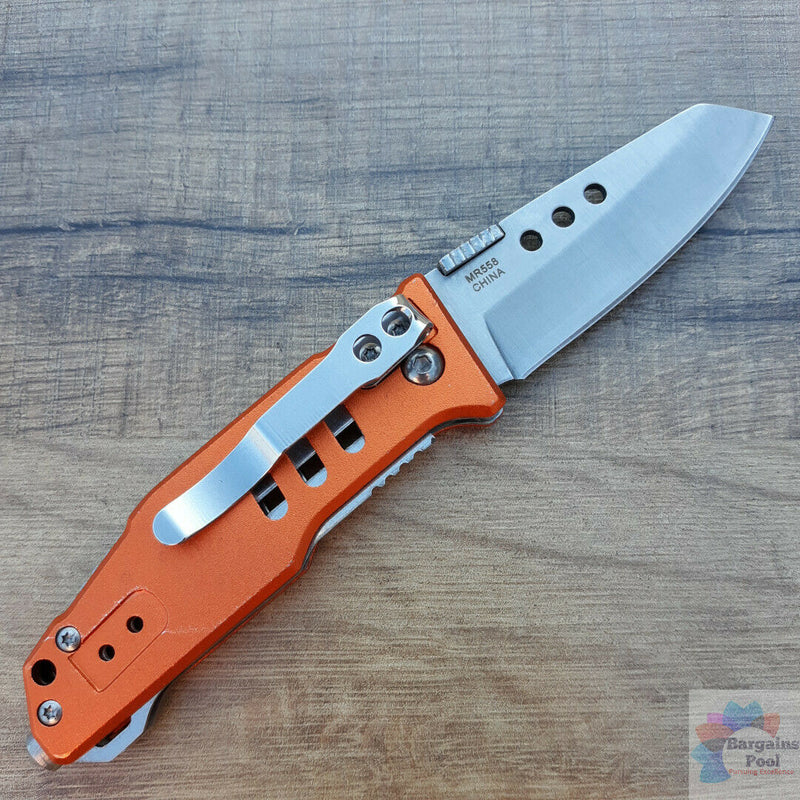 Marbles Linerlock Folding Knife 2.75" Stainless Steel Blade Orange Aluminum Handle 558 -Marbles - Survivor Hand Precision Knives & Outdoor Gear Store