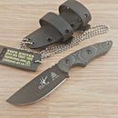 TOPS 3 Pointer Fixed Knife 3.13" 1095HC Steel Blade Black Canvas Micarta Handle 3PR01 -TOPS - Survivor Hand Precision Knives & Outdoor Gear Store