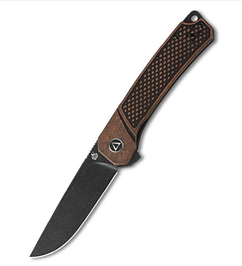 QSP Knife Osprey Linerlock Folding Knife 3.25" 14C28N Steel Blade Copper Handle 139E2 -QSP Knife - Survivor Hand Precision Knives & Outdoor Gear Store