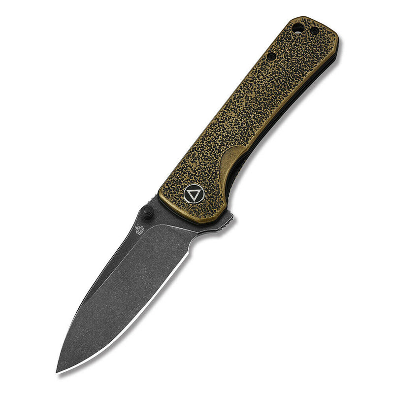 QSP Knife Hawk Linerlock Folding Knife 3.25" 14C28N Steel Blade Brass Handle 131L -QSP Knife - Survivor Hand Precision Knives & Outdoor Gear Store