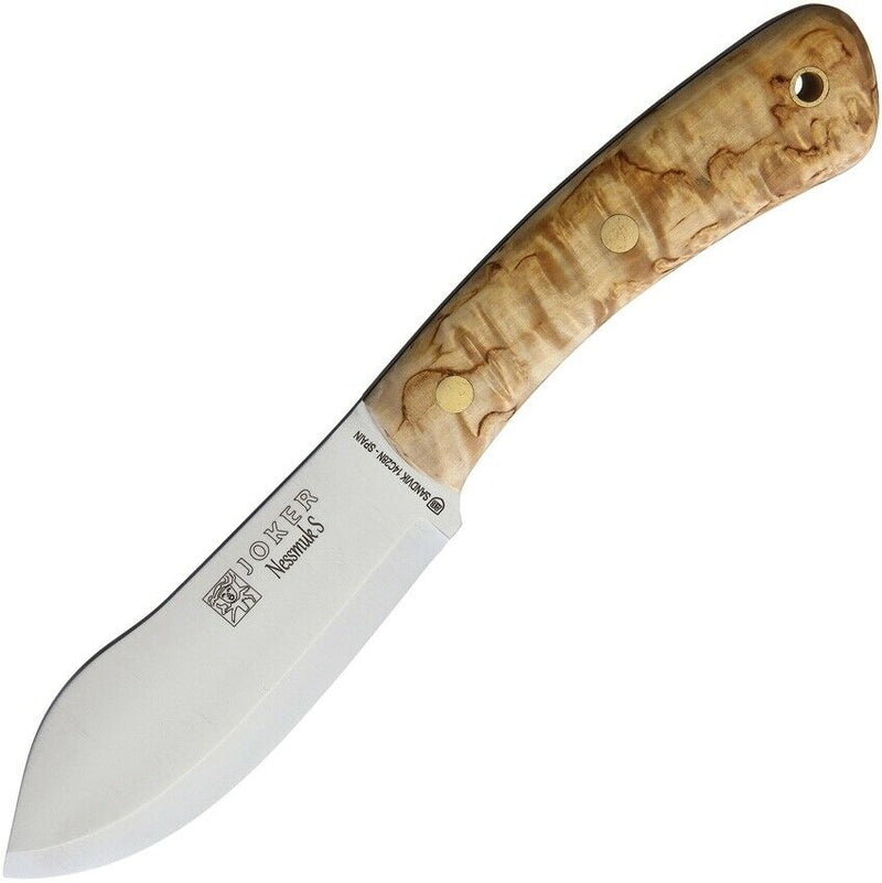 Joker Nessmuk S Fixed Knife 4.5" Sandvik 14C28N Steel Full Tang Blade Curly Birch Handle RCL132 -Joker - Survivor Hand Precision Knives & Outdoor Gear Store