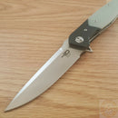 Bestech Knives Swordfish Liner Folding Knife 4" D2 Tool Steel Blade G10 Jade Handle G03E -Bestech Knives - Survivor Hand Precision Knives & Outdoor Gear Store