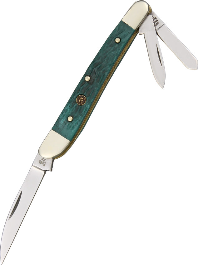 Hen & Rooster Whittler Pocket Knife Stainless Steel Blades Green Bone Handle 263GPB -Hen & Rooster - Survivor Hand Precision Knives & Outdoor Gear Store