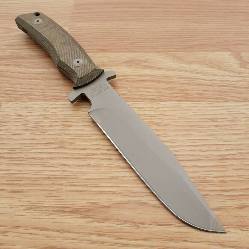 Fox E.T.K. Exagon Fixed Knife 6.75" 440C Steel Blade Green Canvas Micarta Handle 1663TK -Fox - Survivor Hand Precision Knives & Outdoor Gear Store