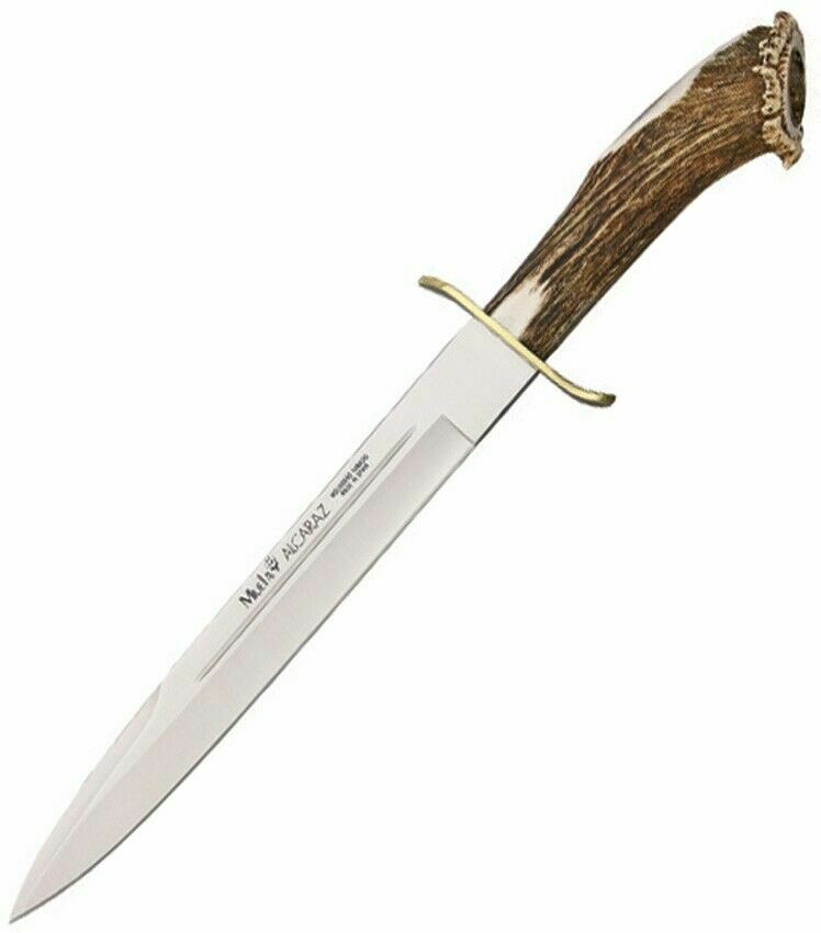 Muela Alcaraz Fixed Knife 10" 440A Steel Blade Crown Stag Handle w/Brass Guard 93220 -Muela - Survivor Hand Precision Knives & Outdoor Gear Store