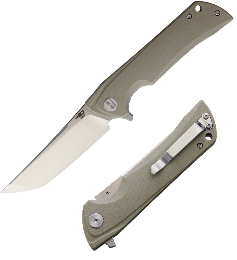 Bestech Knives Paladin Folding Knife 3.63" D2 Tool Steel Blade Beige G10 Handle G16B1 -Bestech Knives - Survivor Hand Precision Knives & Outdoor Gear Store