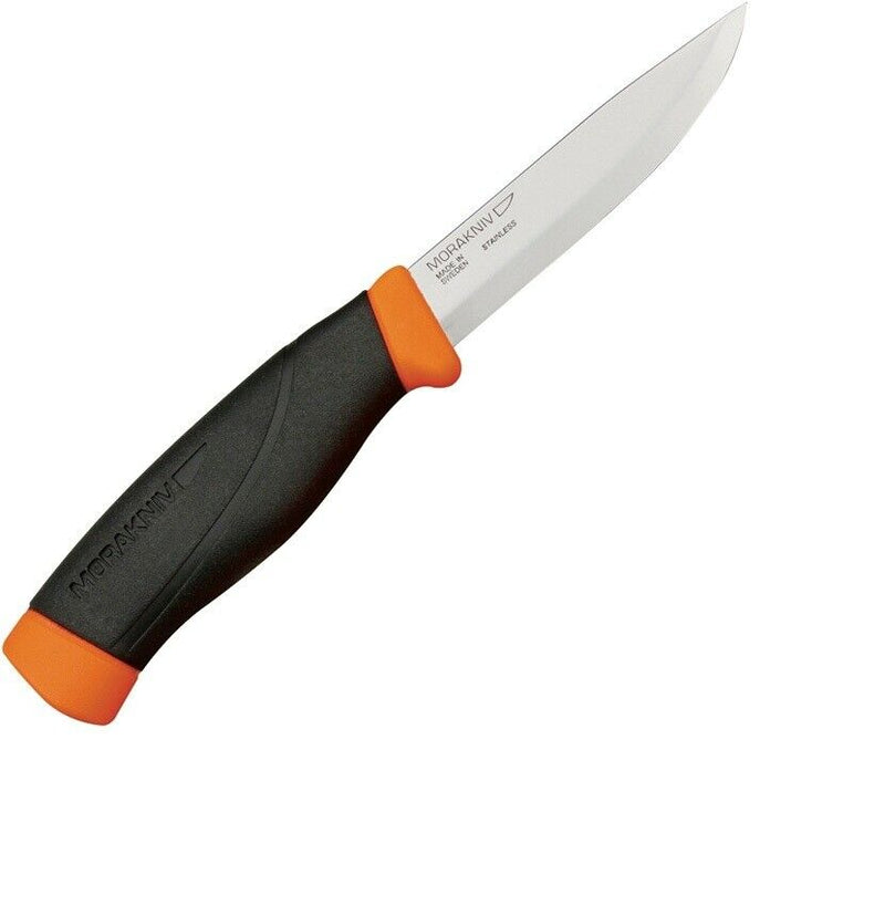 Morakniv Kansbol Fixed Blade, 4.5 Satin Stainless Blade, Burnt Orange  Polypropylene Handle