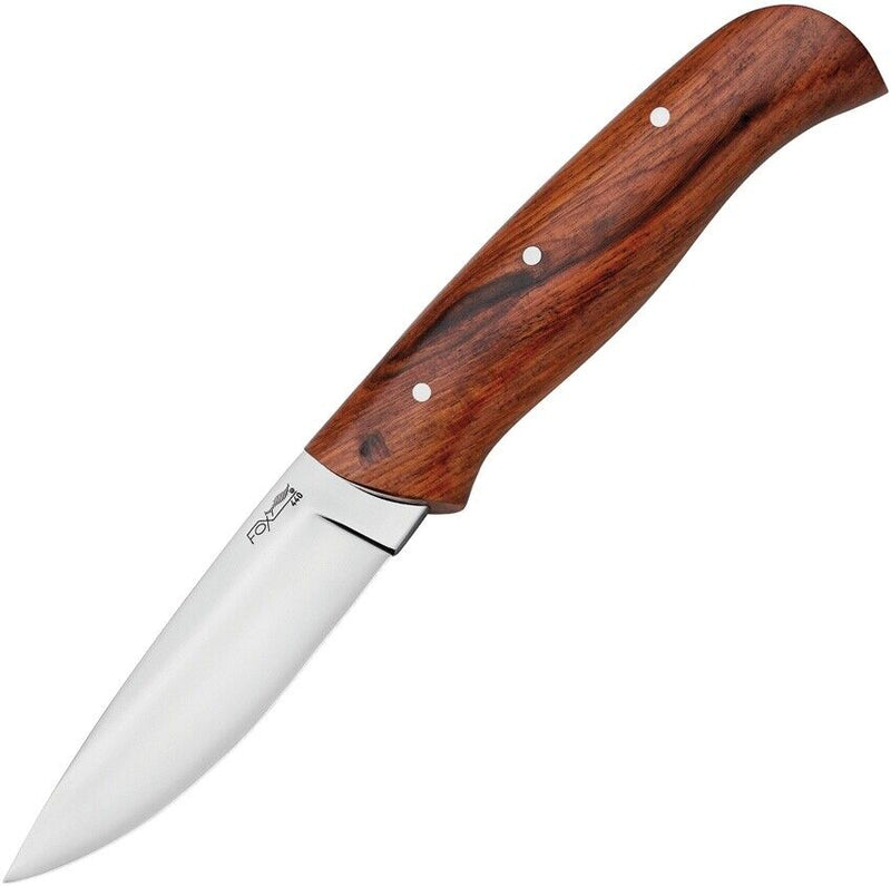 Fox Modox Fixed Knife 4.25" 440 Steel Full Tang Blade Brown Wood Handle CT639 -Fox - Survivor Hand Precision Knives & Outdoor Gear Store