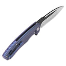QSP Knife Woodpecker Folding Knife 3.75" Bohler M390 Steel Blade Purple Titanium Handle 116C -QSP Knife - Survivor Hand Precision Knives & Outdoor Gear Store