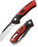 Bestech Knives Rockface Folding Knife 3.75" D2 Tool Steel Blade Black And Red G10 Handle KG46C -Bestech Knives - Survivor Hand Precision Knives & Outdoor Gear Store