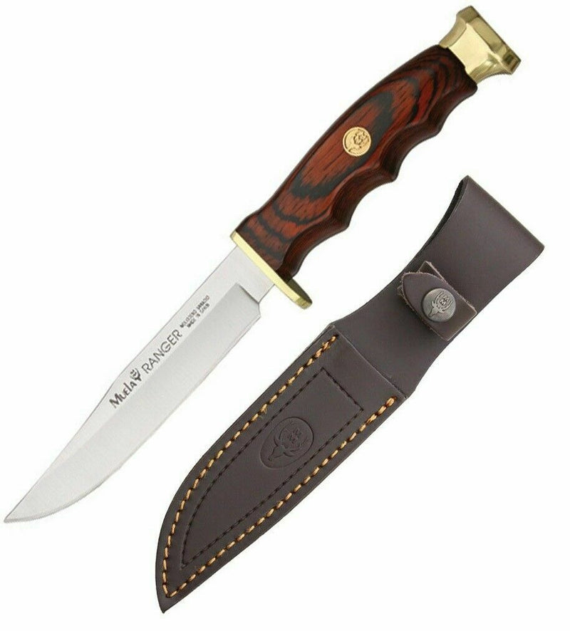 Muela Ranger Fixed Knife 4.62" 440 Stainless Steel Blade Brown Wood Handle 93041 -Muela - Survivor Hand Precision Knives & Outdoor Gear Store