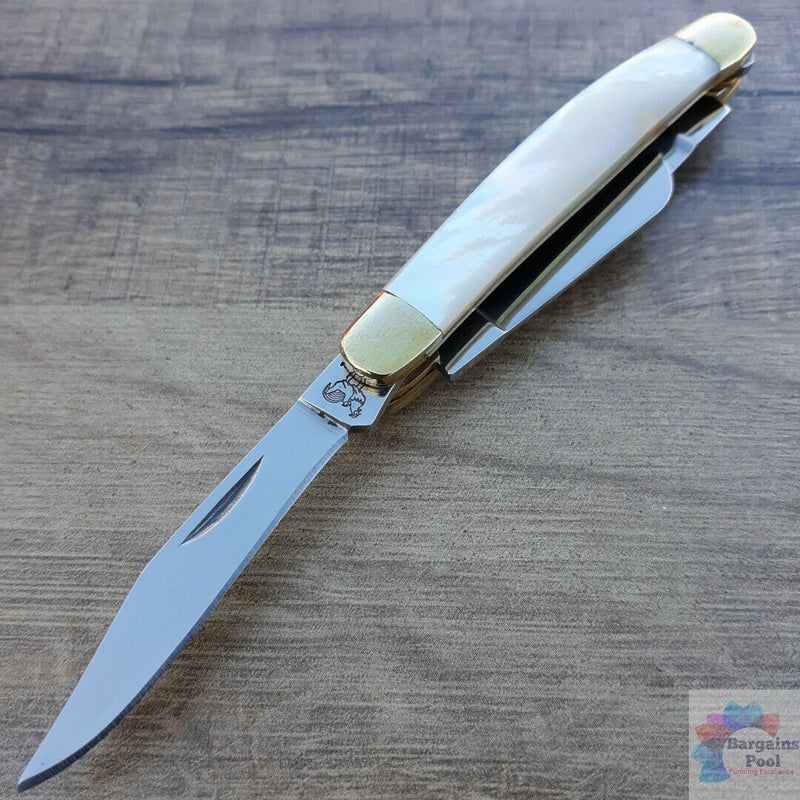 Hen & Rooster Small Stockman Pocket Knife Stainless Blades Mother Of Pearl Handle 303MOP -Hen & Rooster - Survivor Hand Precision Knives & Outdoor Gear Store