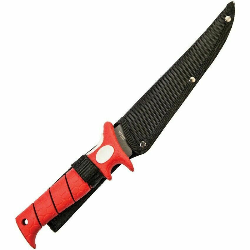 Bubba Blade Tapered Flex Fillet Kitchen Knife 7" High Carbon Steel Blade Red TPR Handle 17F -Bubba Blade - Survivor Hand Precision Knives & Outdoor Gear Store