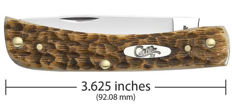 Case XX Cutlery Sod Buster Pocket Knife Surgical Steel 2.75" Blade Amber Bone 00245 -Case Cutlery - Survivor Hand Precision Knives & Outdoor Gear Store