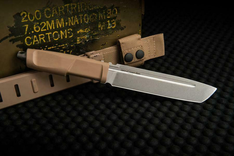 Extrema Ratio Giant Mamba Fixed Knife 6.5" N690 Steel Blade Tan Forprene Handle 0218DW -Extrema Ratio - Survivor Hand Precision Knives & Outdoor Gear Store