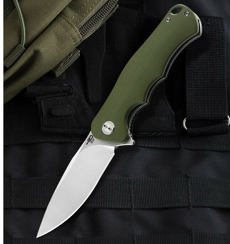 Bestech Knives Bobcat Folding Knife 3.25" D2 Tool Steel Blade Green G10 Handle KG22B1 -Bestech Knives - Survivor Hand Precision Knives & Outdoor Gear Store