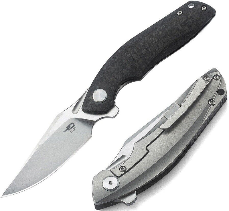 Bestech Knives Ghost Folding Knife 3.5" S35VN Steel Blade Carbon Fiber/Titanium Handle T1905C1 -Bestech Knives - Survivor Hand Precision Knives & Outdoor Gear Store