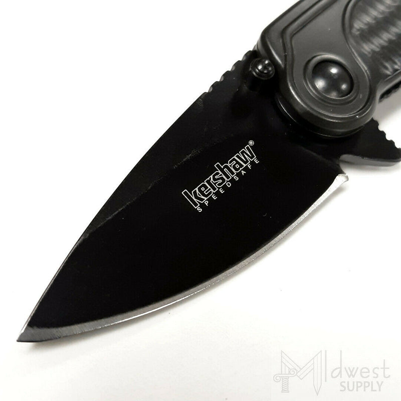 Kershaw Spoke Linerlock Folding Knife 2" Stainless Blade Black Stainless Handle KS1313BLK -Kershaw - Survivor Hand Precision Knives & Outdoor Gear Store