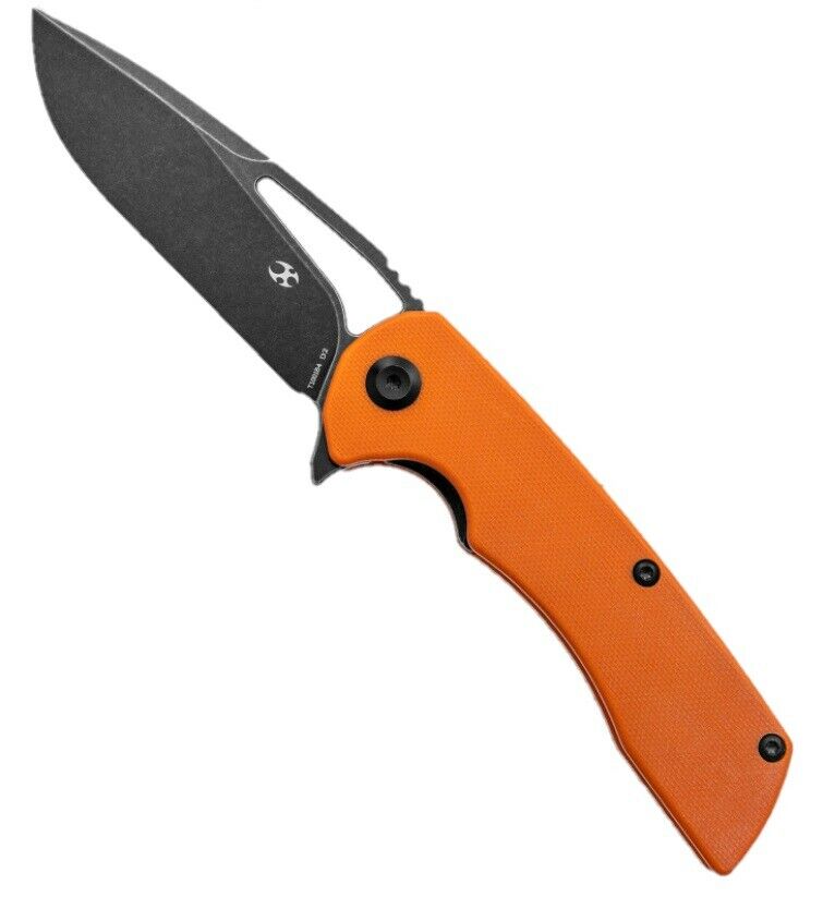 Kansept Knives Kryo Folding Knife 3.58" D2 Tool Steel Blade Orange G10 Handle 1001B4 -Kansept Knives - Survivor Hand Precision Knives & Outdoor Gear Store