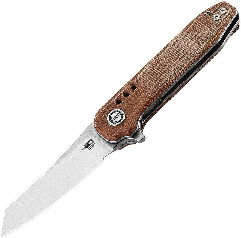 Bestech Knives Syntax Folding Knife 2.88" 14C28N Steel Blade Natural Canvas Micarta Handle KG40E -Bestech Knives - Survivor Hand Precision Knives & Outdoor Gear Store