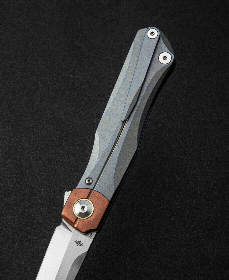 Bestech Knives THYRA Folding Knife 3.5" M390 Steel Blade Titanium/Copper Handle T2106D -Bestech Knives - Survivor Hand Precision Knives & Outdoor Gear Store