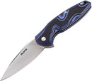 RUIKE Fang P105 Linerlock Folding Knife 3.5" 14C28N Steel Blade Blue/Black G10 Handle EP105Q -RUIKE - Survivor Hand Precision Knives & Outdoor Gear Store