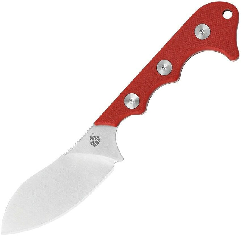 QSP Knife Neckmuk Neck Fixed Knife 2.88" D2 Tool Steel Blade Red G10 Handle 125G -QSP Knife - Survivor Hand Precision Knives & Outdoor Gear Store