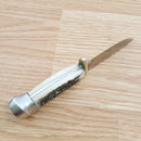 Frost Cutlery Fixed Knife 4" Stainless Steel Blade Stag Bone Resin/Nickel Silver Guard/Aluminum Pommel Handle W600SBR -Frost Cutlery - Survivor Hand Precision Knives & Outdoor Gear Store