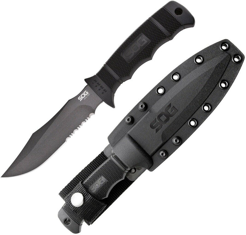 SOG Seal Pup Fixed Knife 4.75" AUS-8 Stainless Blade Reinforced Zytel Handle M37K -SOG - Survivor Hand Precision Knives & Outdoor Gear Store